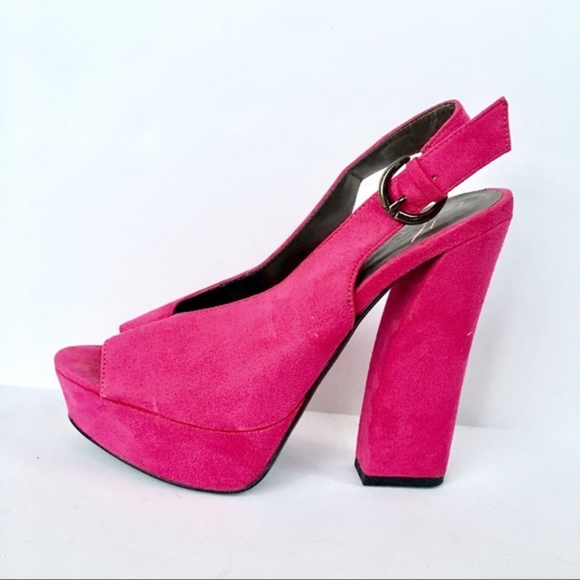 HEART SOUL FABIANA FUCHSIA PLATFORM PUMPS 7.5 - Picture 4 of 8